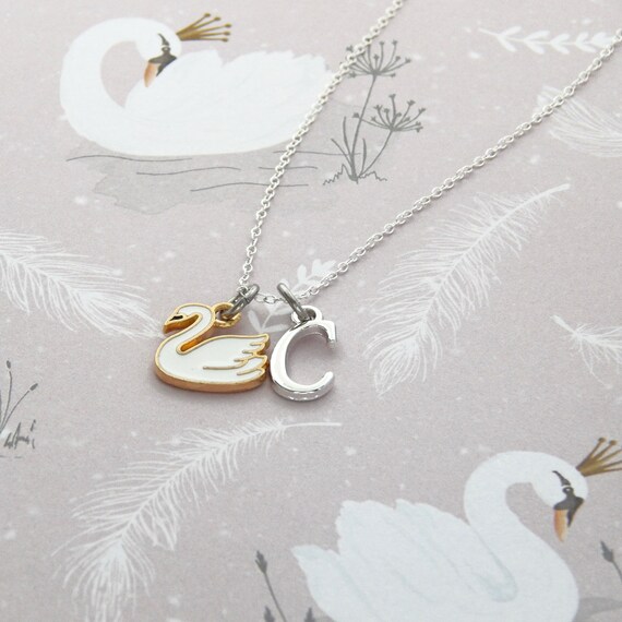 ネックレス・ペンダント [fillow] swan crochet necklace Swan Necklace, Personalised Gifts, White Swan Jewellery