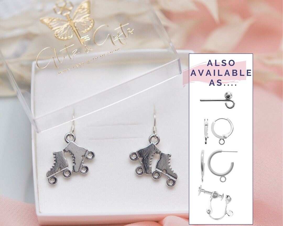 Roller Skate Earrings Skating Jewellery Roller Skating Gift Etsy UK