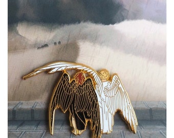 Good Omens enamel pin