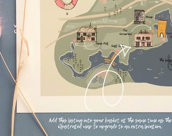 Extra / Additional / Location illustration or spot illustration for illustrated map