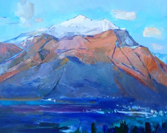 Mountains Switzerland Alp Italy Large Painting Art Fine Art Landscape
