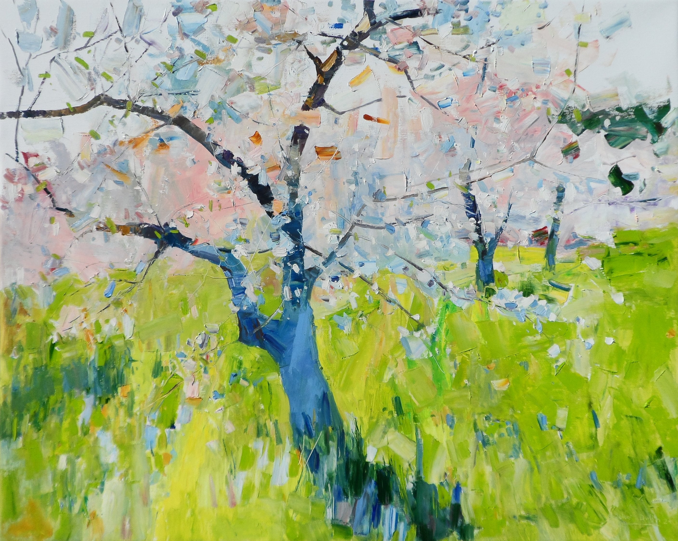 Oil Paint Spring Spring Garden Oil Painting on Canvas: XL Floral Blossoms Original - Etsy