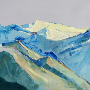 Mountains Switzerland Painting Art Fine Art Landscape painting Impressionism