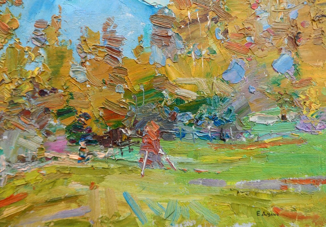 Original oil painting Oil on cardboard art Fine art Etsy