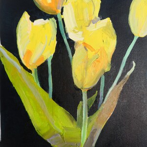 Tulpen, Blumen, Blüten Malerei, Original Ölgemälde, Öl auf Leinwand, Fine Art, Impressionismus