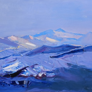 Mountains Switzerland Painting Art Fine Art Landscape painting Impressionism