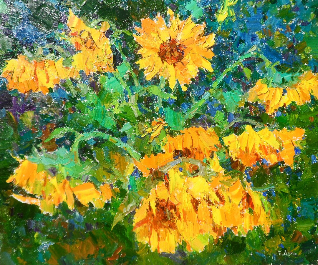 Ukraine Sunflowers Flowers Painting Sunflowers Painting Ukraine Art ...