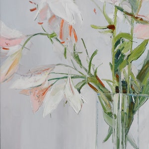 Lily Flowers Painting Ukrainian Painting Canvas Original Oil Painting Art Painting