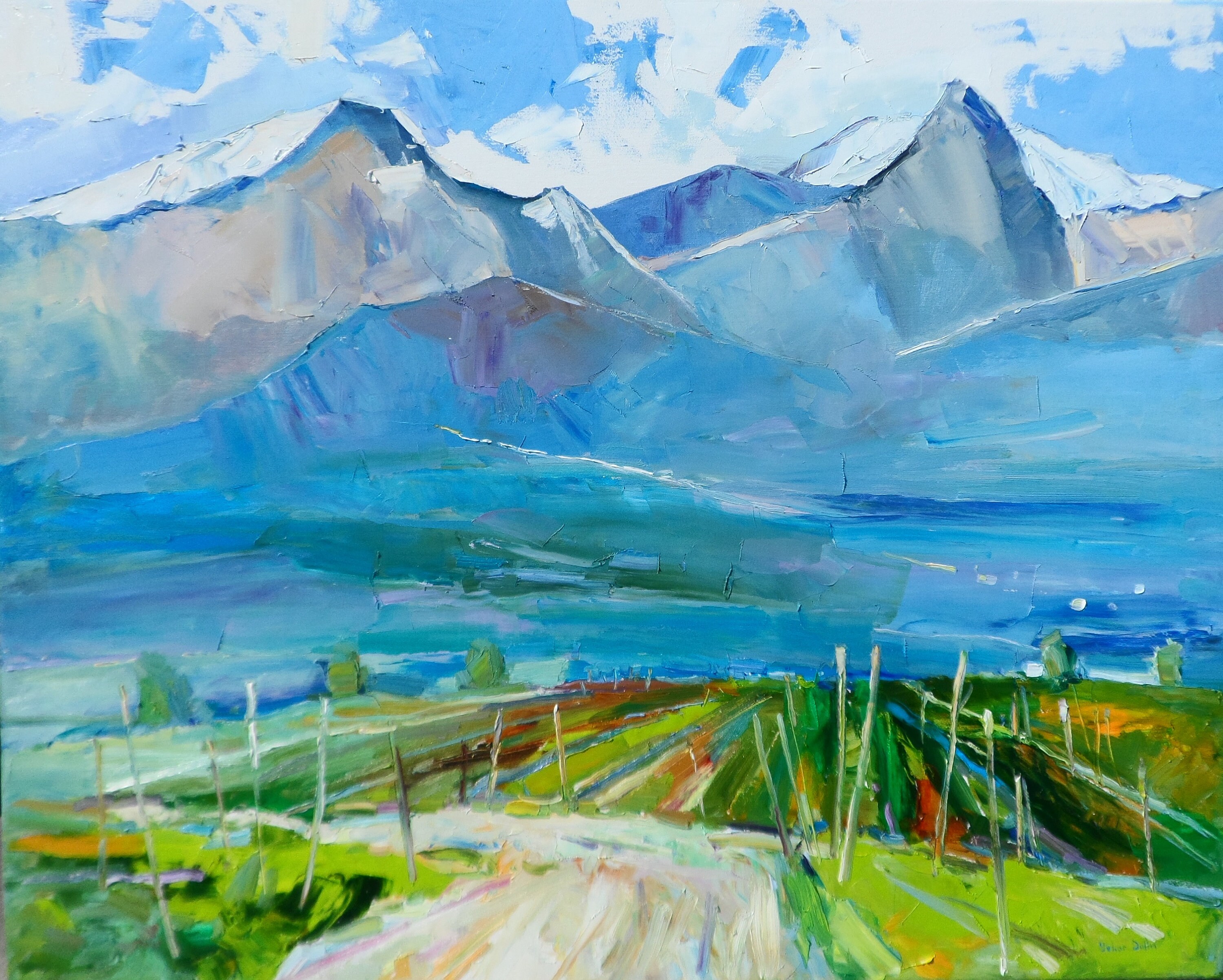 山 スイス 絵画 芸術 美術 風景画 印象派 - Etsy 日本