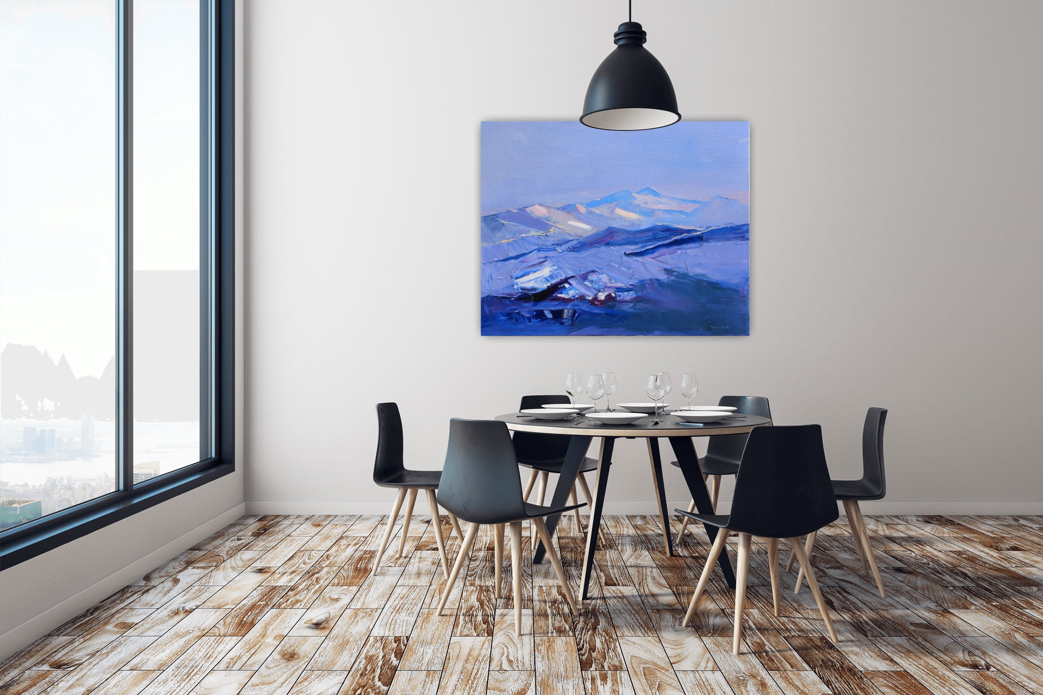 スイスの山の油絵：印象派の風景画、2024年 - Etsy 日本