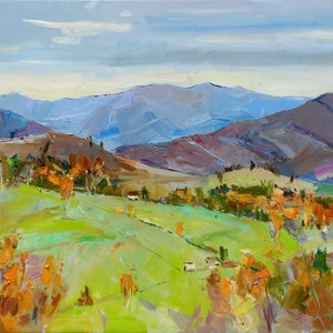 Mountains Painting Original Oil Painting Oil on Canvas Fine Art Impressionism Painting
