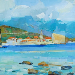 Landscape Painting Ukraine Art Original Oil Painting Oil on Canvas Fine Art Summer Painting