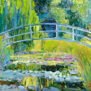 Inspired by Monet Garden Blossoms Painting Garden Original Oil Painting Oil on Canvas  Fine Art Impressionism