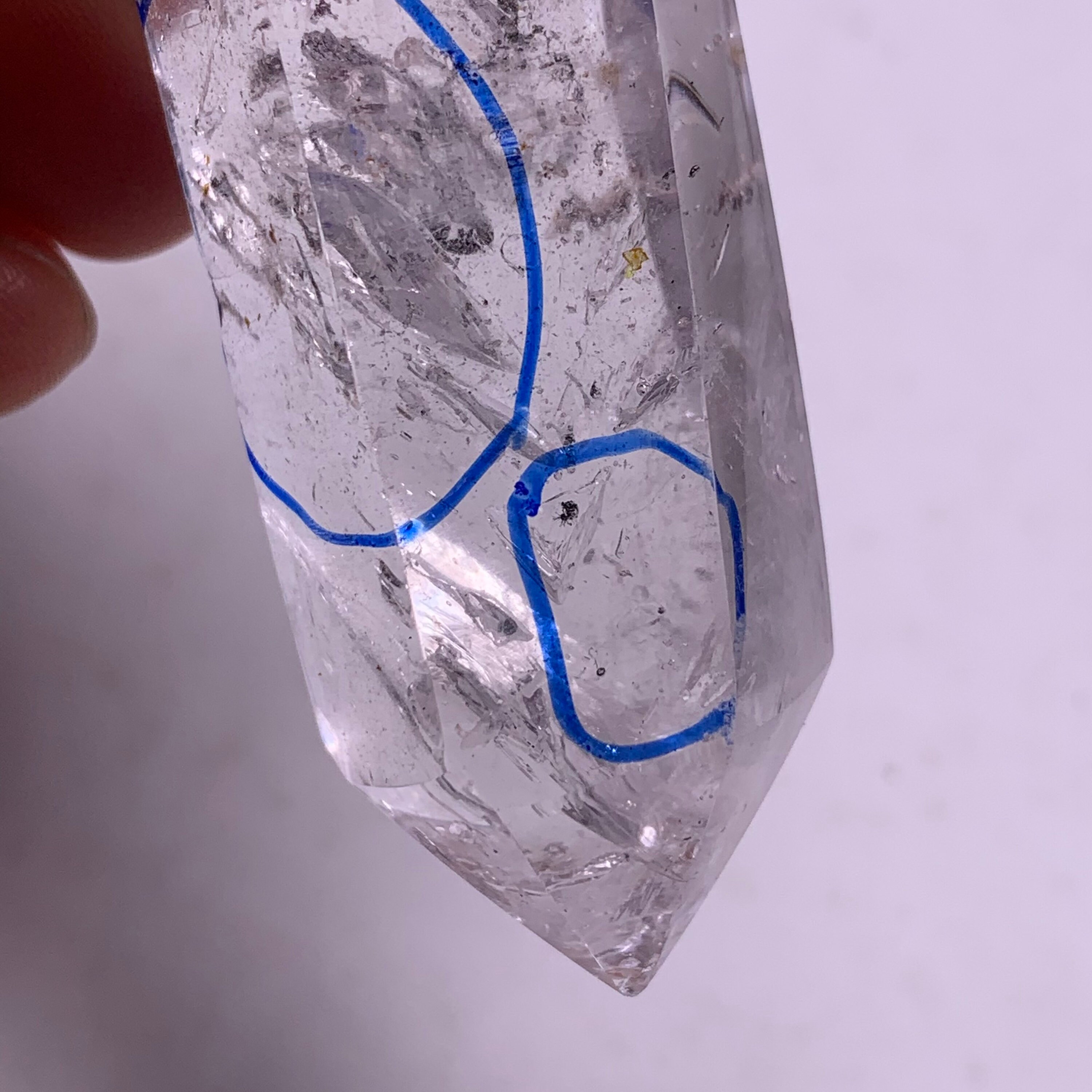 Quartz Falling 43GRAM Polished Natural Clear Quartz Water Bubble & Falling Sand ...
