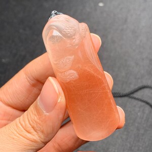 Natural  red Amphibole quartz Rutilated Quartz Crystal phoenix necklace pendant
