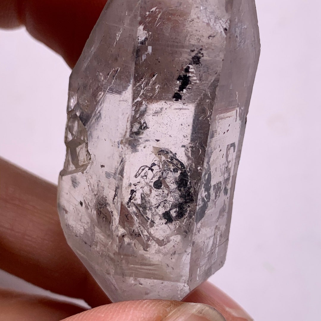 Quartz Falling 29.6 Gram Natural Mobile Falling&black Sand Enhydro Quartz Crystal ...