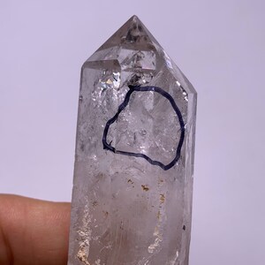 57GRAM Campione di cristallo di quarzo enhydro a bolla d&#39;acqua mobile naturale