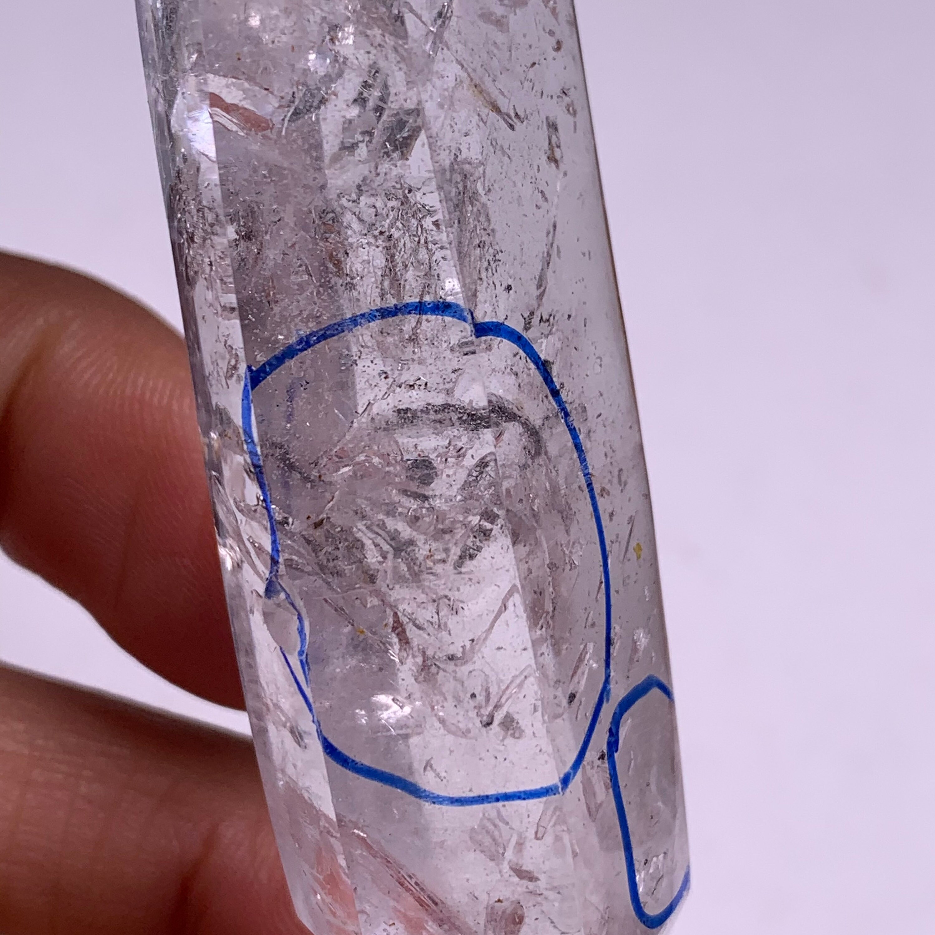 Quartz Falling 43GRAM Polished Natural Clear Quartz Water Bubble & Falling Sand ...