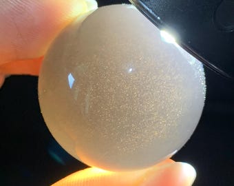 29MM Natural Black Rose Quartz sparkling golden dust crystal sphere