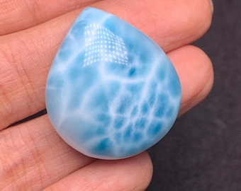 Natural Blue Larimar quartz crystal healing stone