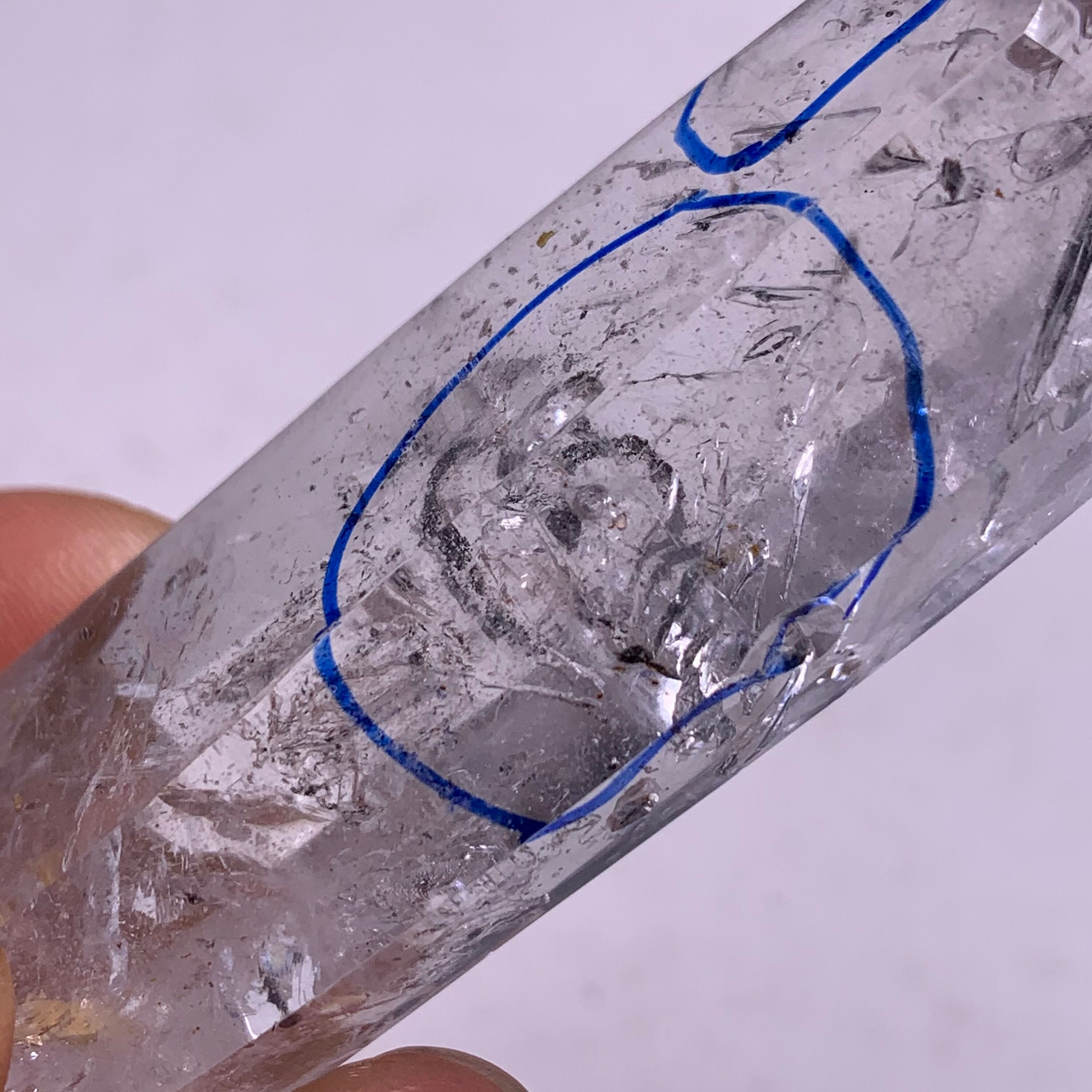 Quartz Falling 43GRAM Polished Natural Clear Quartz Water Bubble & Falling Sand ...