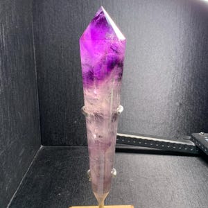 24 sided Vogel Style amethyst Quartz  crystal point crystal with stand DT
