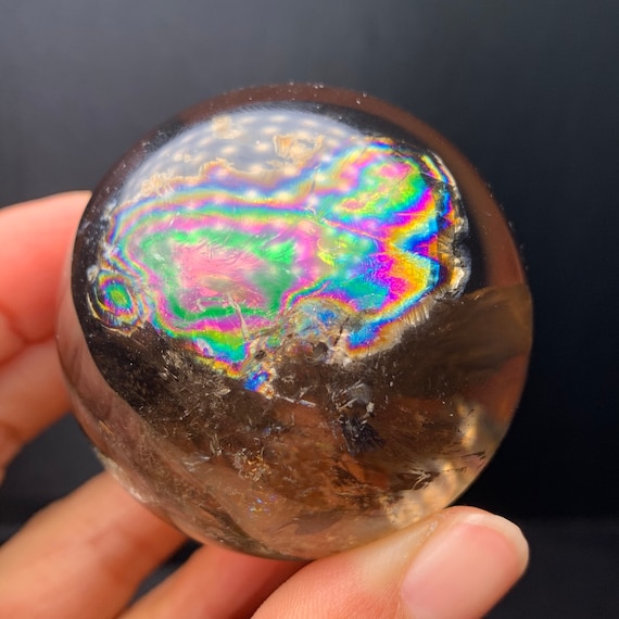 Rainbow Smoky Quartz Crystal Sphere (52mm, 204.5g) - Etsy