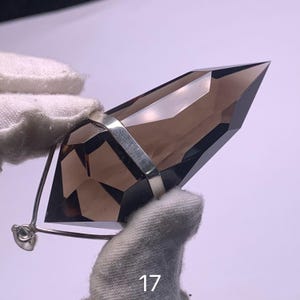 天然24面フォーゲルスタイルクォーツ天然ライトスモーキー 天然24面フォーゲルスタイルクォーツ天然ライトスモーキー