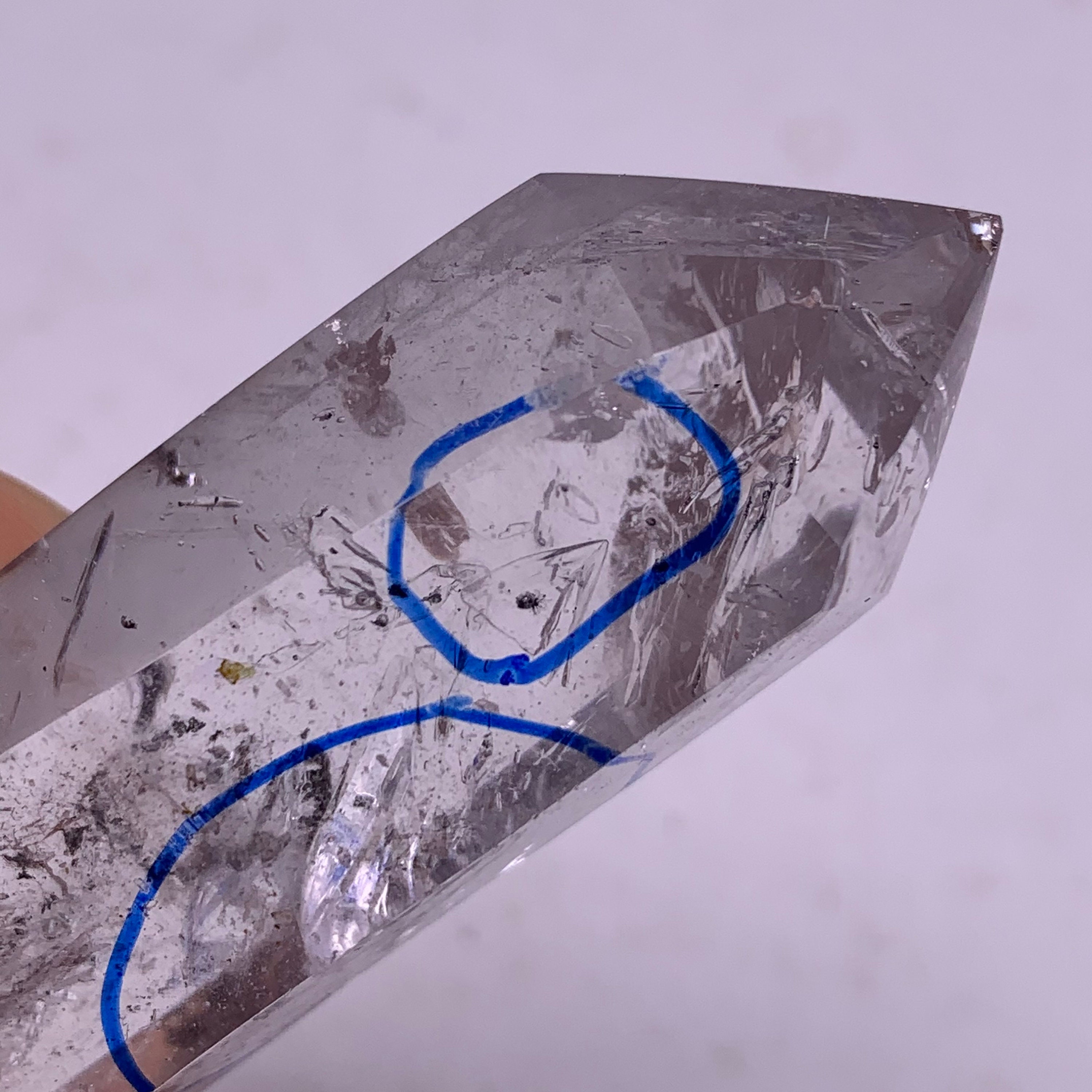 Quartz Falling 43GRAM Polished Natural Clear Quartz Water Bubble & Falling Sand ...