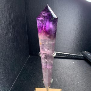 24 sided Vogel Style amethyst Quartz  crystal point crystal with stand DT