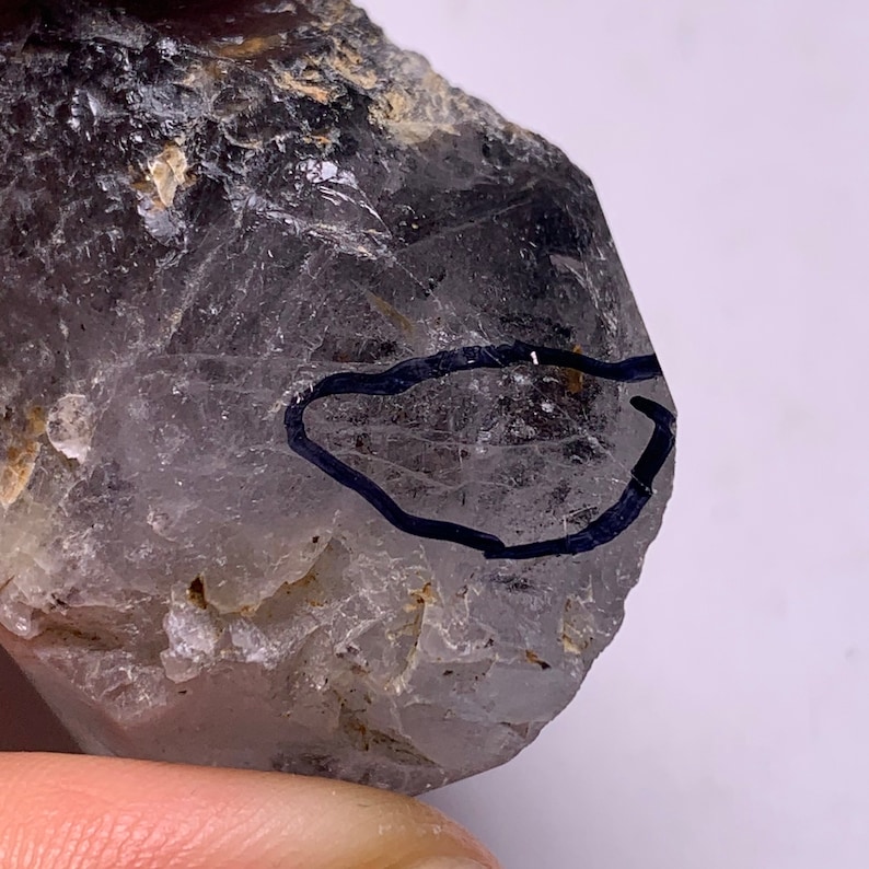 Quartz Falling 48.9 Gram Natural Mobile Water Bubble & Falling Sand Quartz Crystal ...