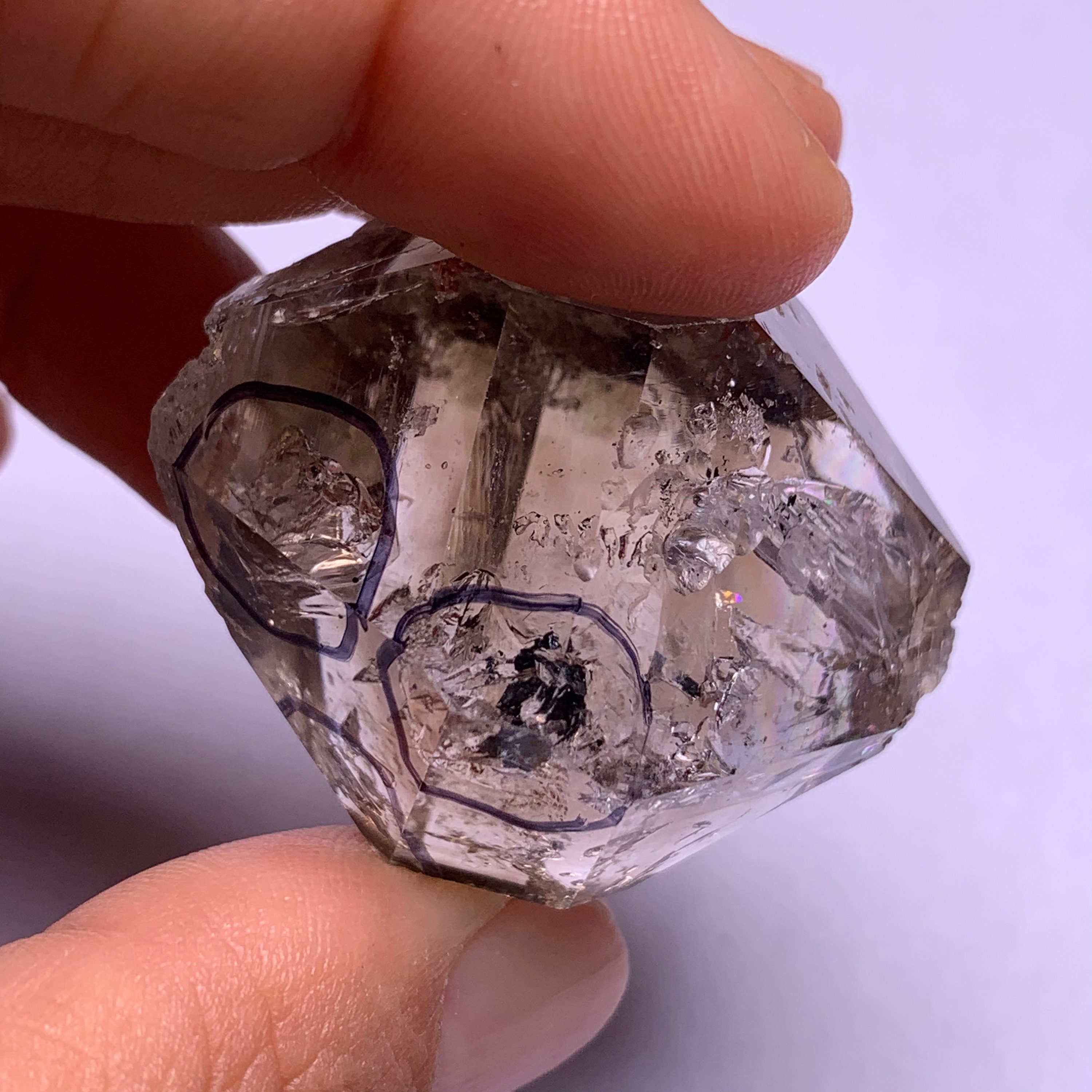 Quartz Falling 34gram Natural Mobile Water Bubble &falling Sand Enhydro Quartz Crystal ...