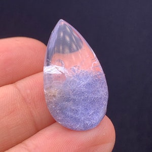 5.1gram Natural clear quartz dumortierite quartz crystal