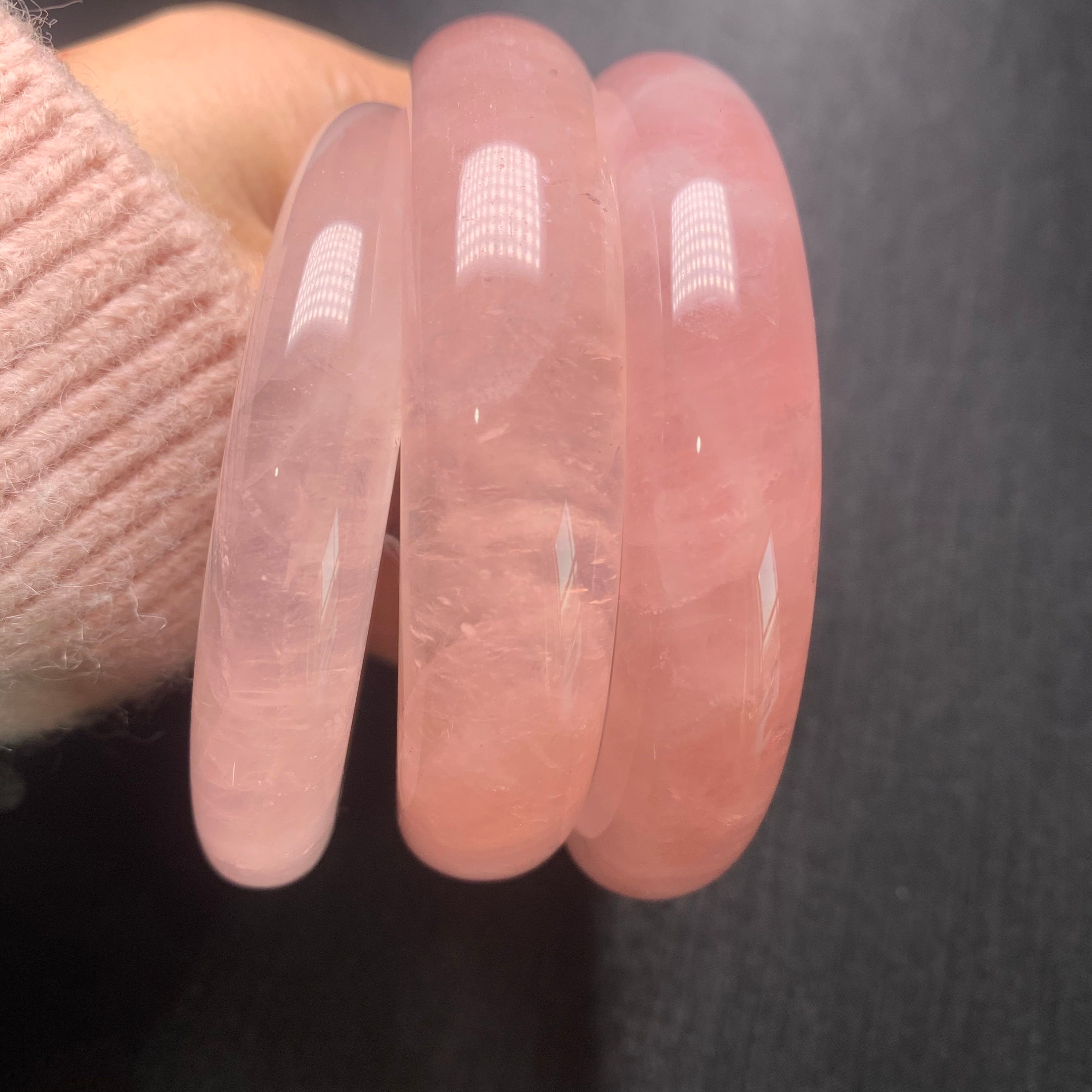 MILAKOO Bracciale in pietra naturale Bracciale Bracciale in quarzo rosa