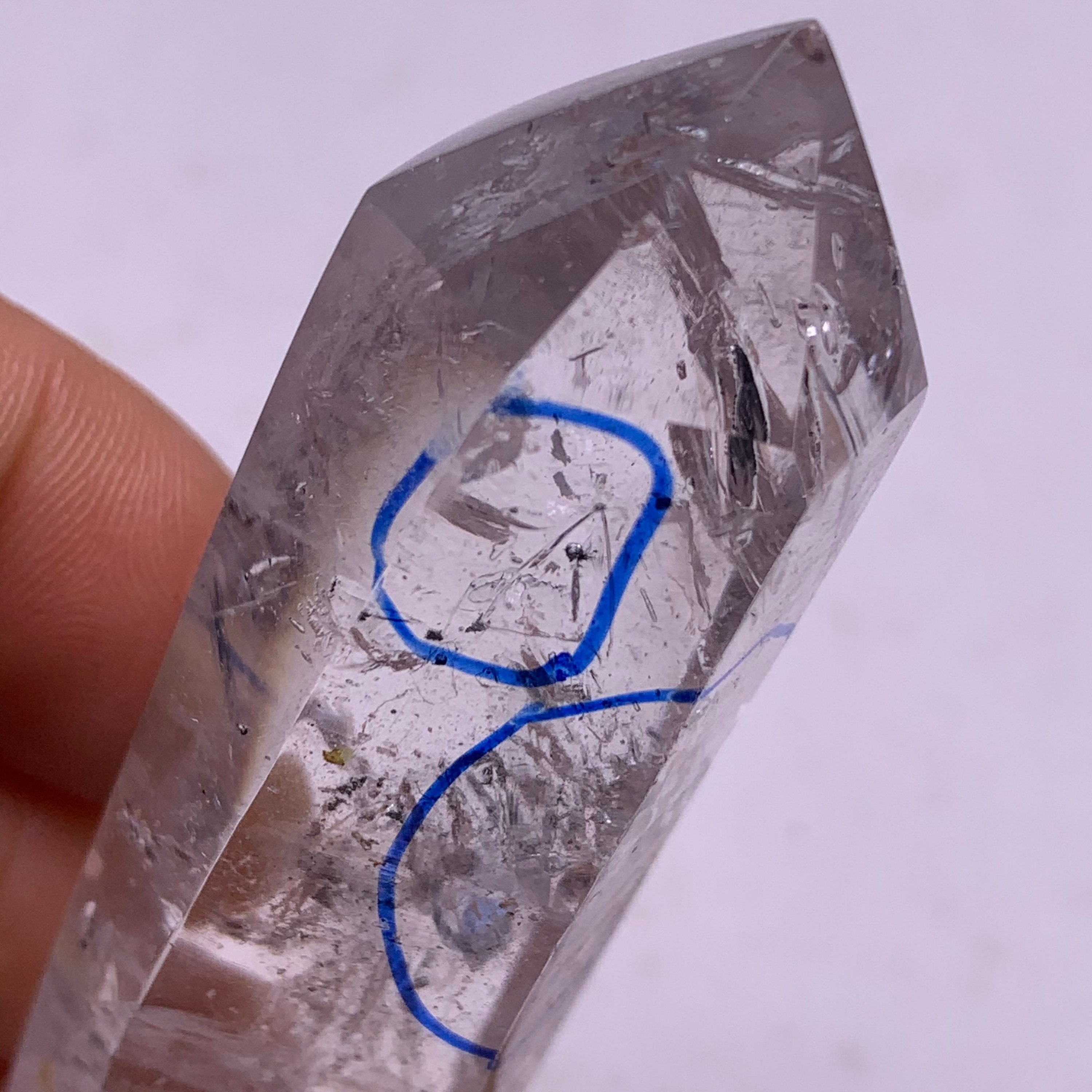 Quartz Falling 43GRAM Polished Natural Clear Quartz Water Bubble & Falling Sand ...