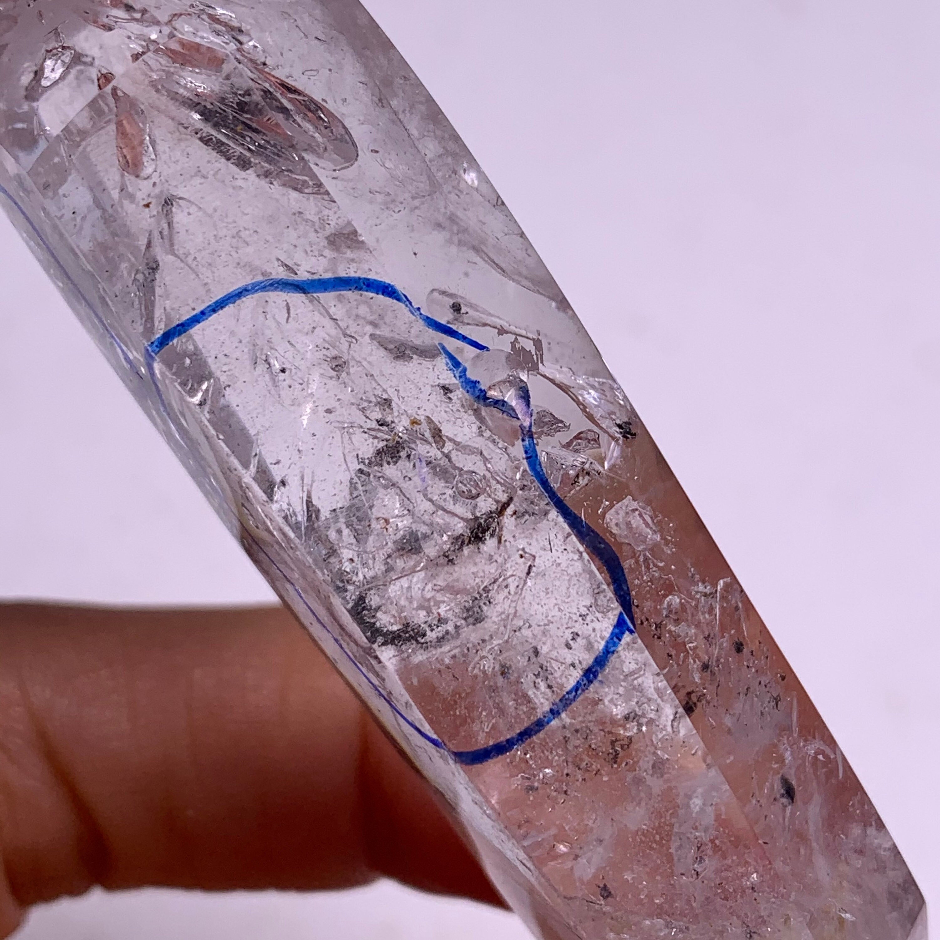 Quartz Falling 43GRAM Polished Natural Clear Quartz Water Bubble & Falling Sand ...