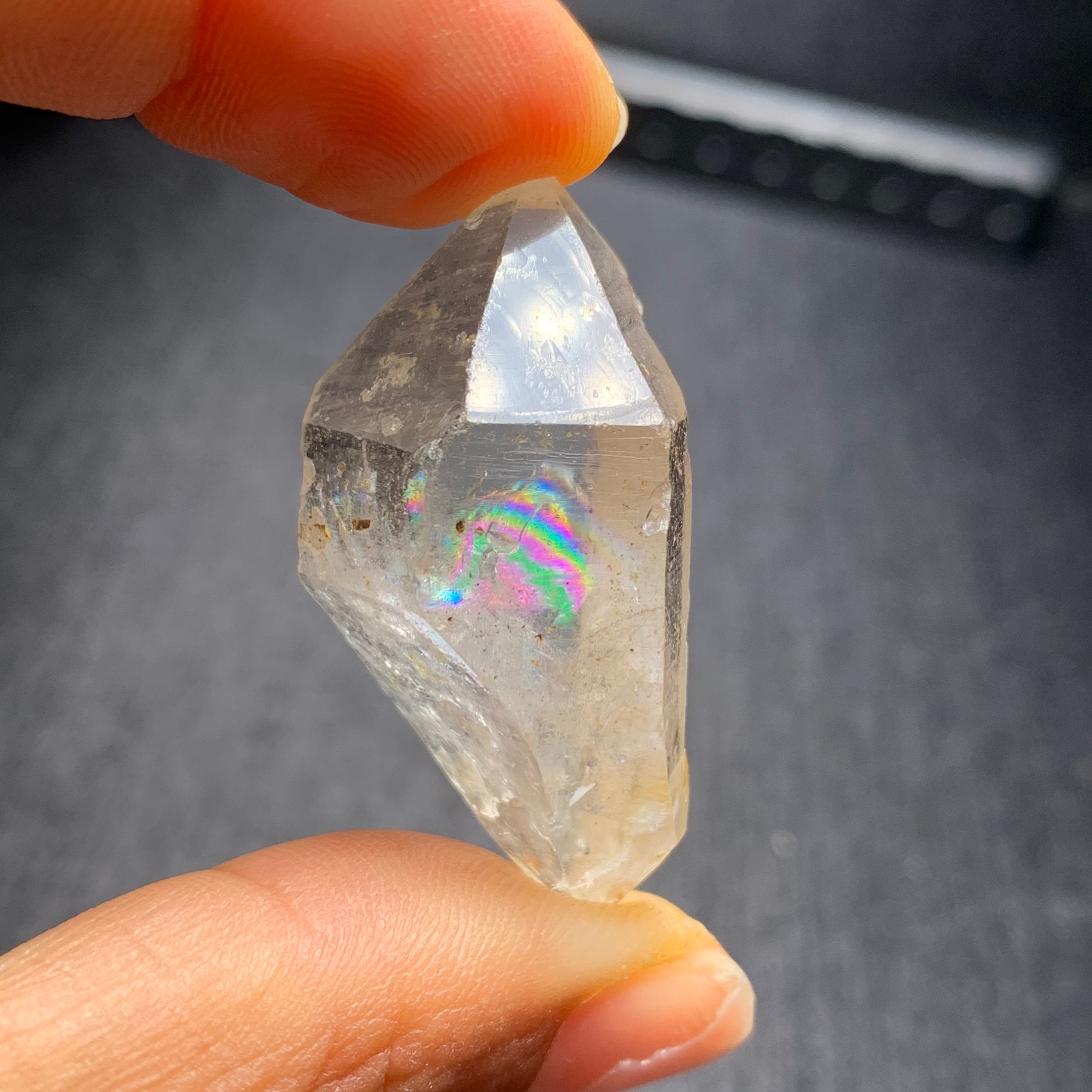Natural Rainbow Quartz Crystal Freeform Half Polished Quartz Etsy