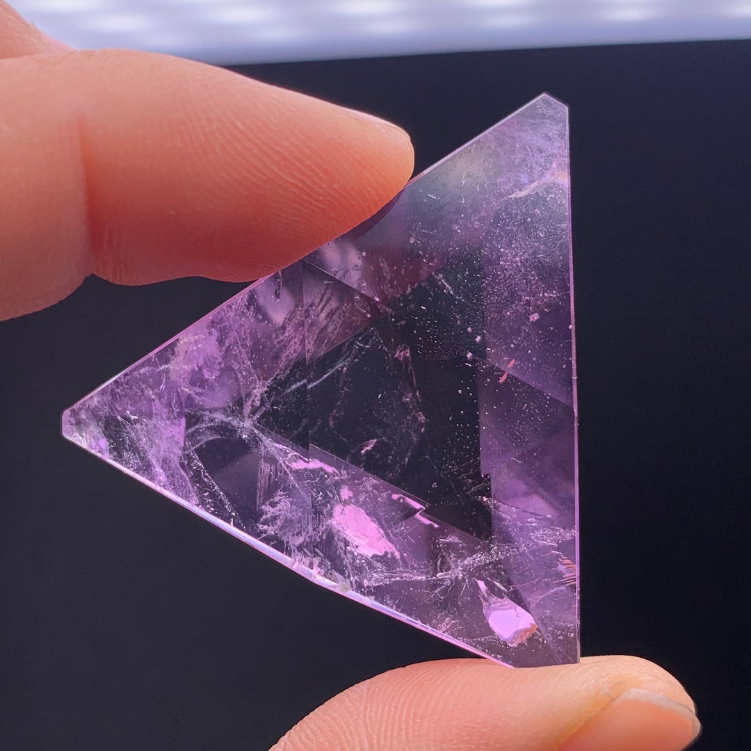 Natural Amethyst Quartz Crystal David &flower of Life Loose Etsy