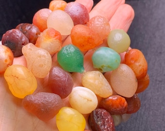 Natural colorful Gobi Agate rough stone bracelets