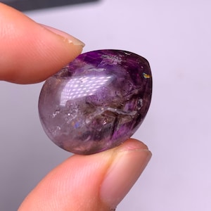 7.7g Natural Amethyst Quartz Mobile water Bubble Enhydro quartz crystal Pendant