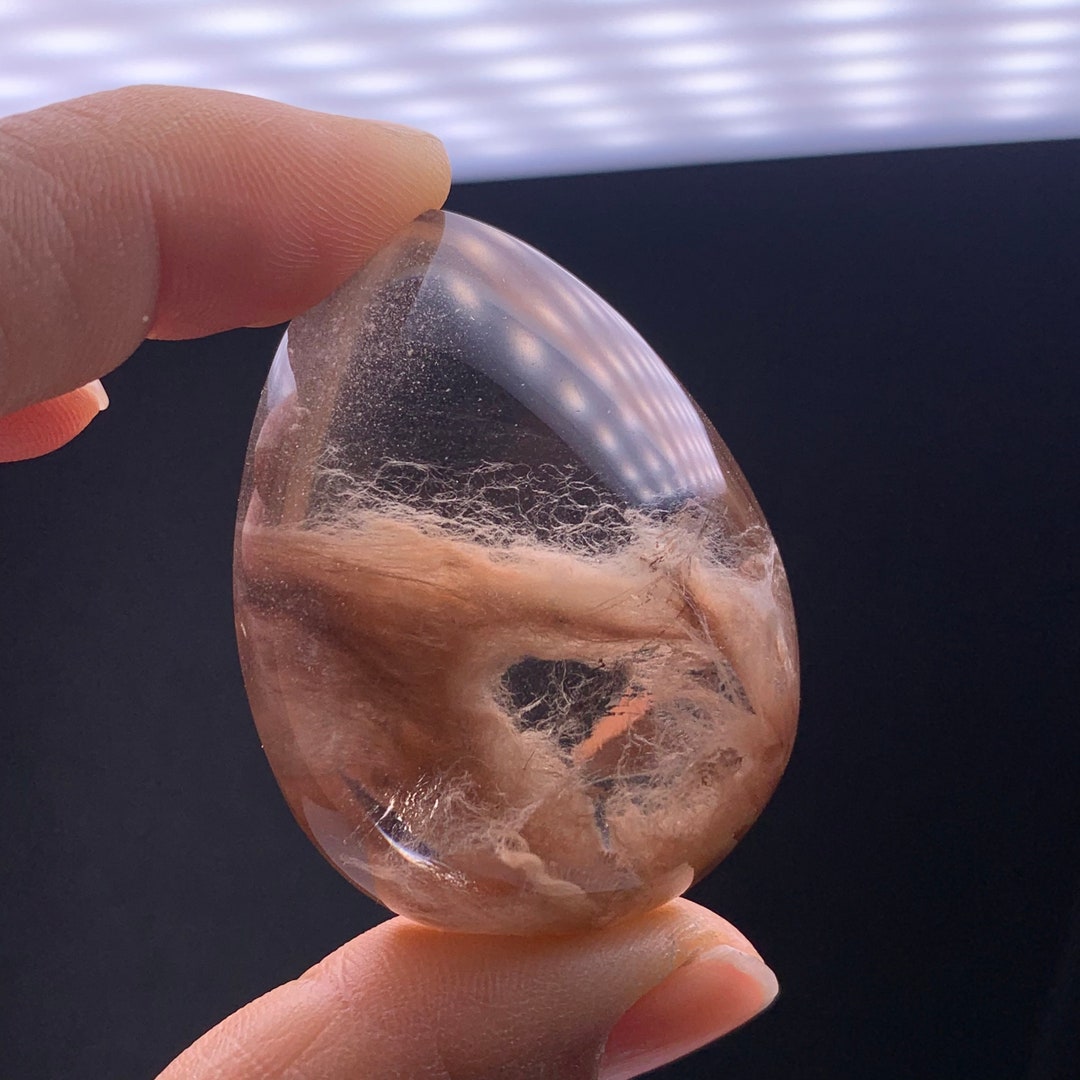 42.6gram Natural Red Rabbit Hair Rutilated Quartz Crystal Pendant - Etsy