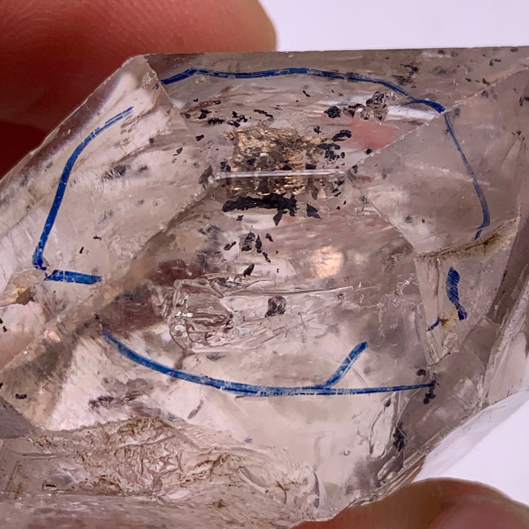 50.2GRAM Polished Natural Clear Quartz Water Bubble&black Sand Etsy Australia