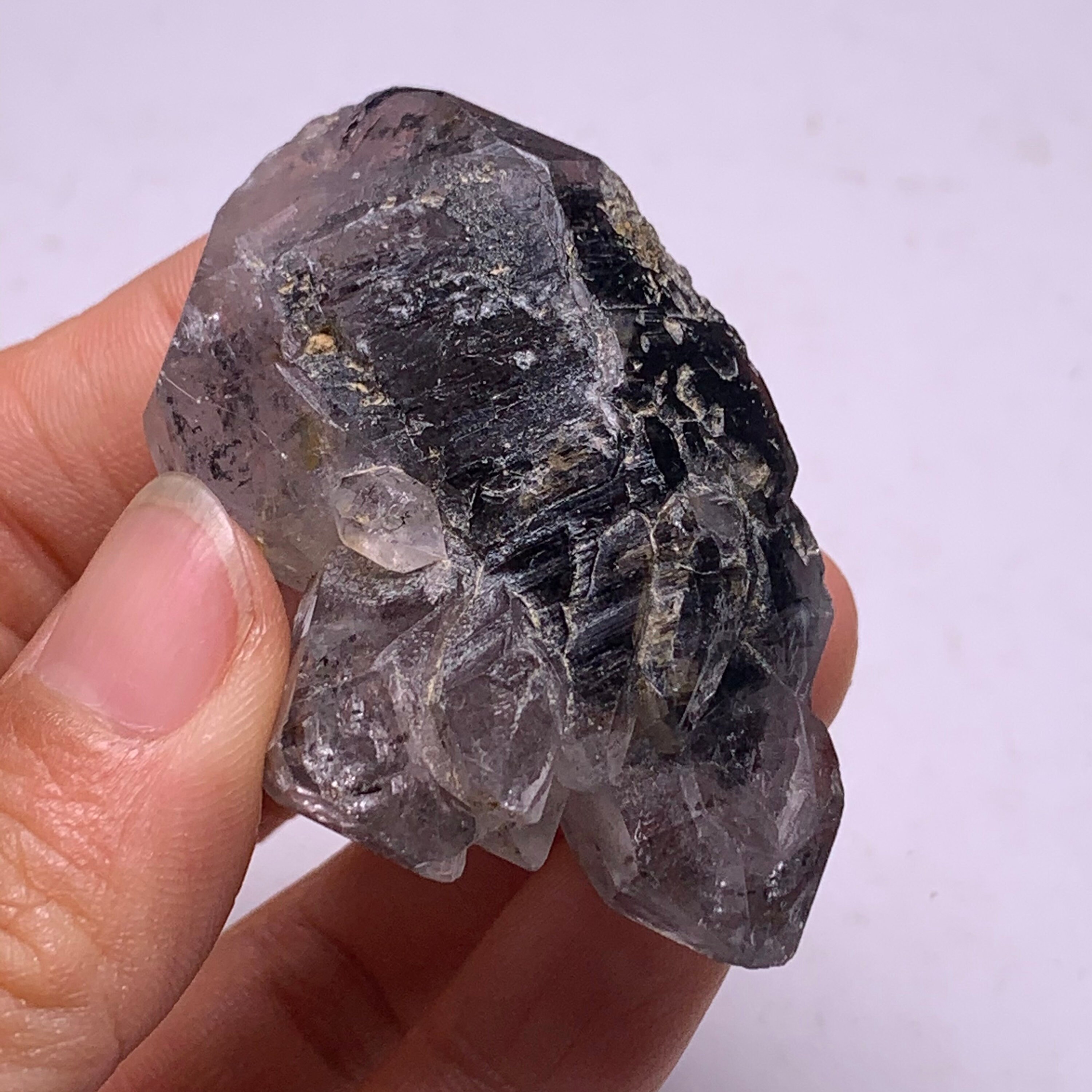 Quartz Falling 48.9 Gram Natural Mobile Water Bubble & Falling Sand Quartz Crystal ...