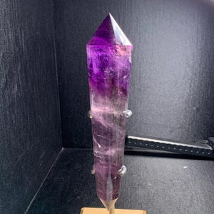 24 sided Vogel Style amethyst Quartz  crystal point crystal with stand DT