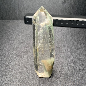 Natural green garden with Amphibole quartz/ calcite quartz Crystal tower