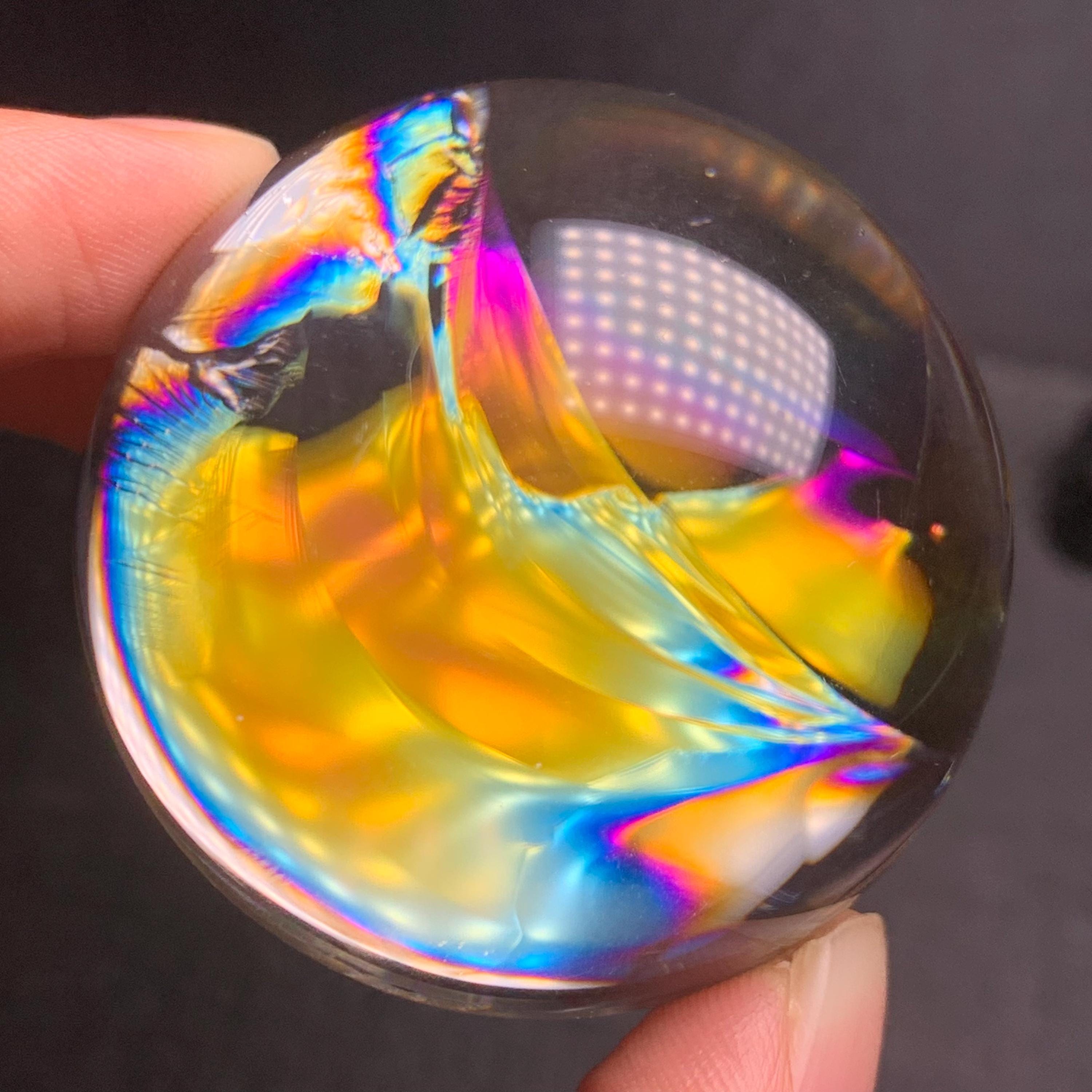 Rainbow !49mm Natural Clear Rainbow Quartz Crystal Sphere - Etsy