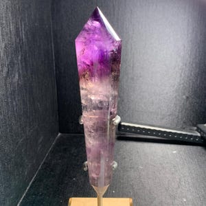 24 sided Vogel Style amethyst Quartz  crystal point crystal with stand DT