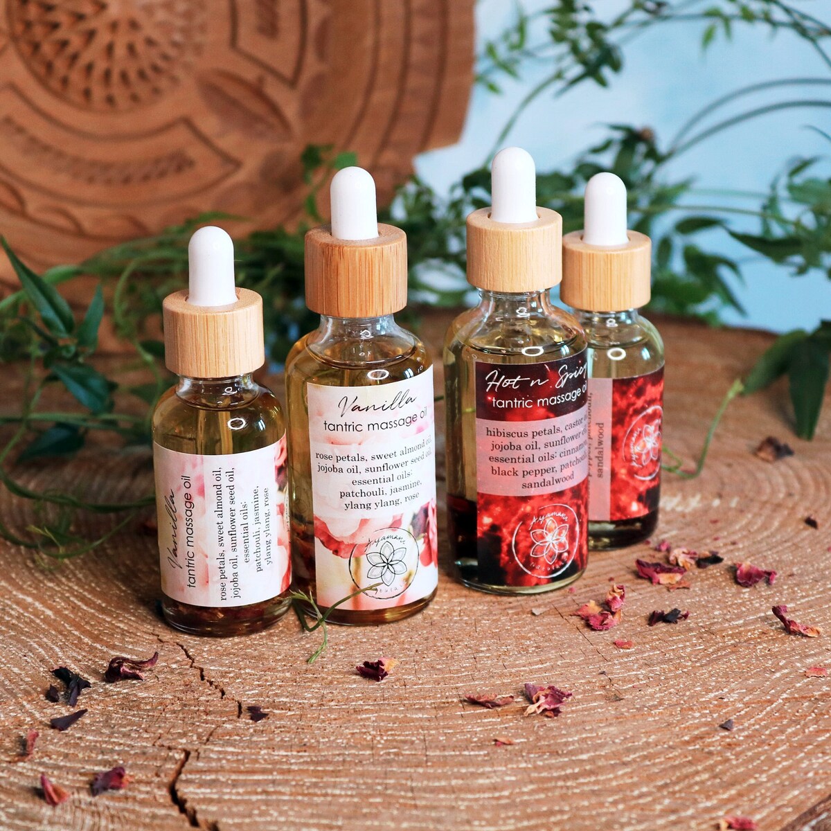 Massage Oils Set of 2 | Infused Oils, Love Ritual, Vanilla & Hot N Spicy, Aphrodisiac Massaging Oil | Natural Self Care Gift Idea - Etsy