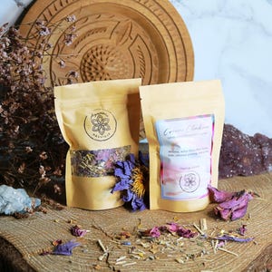 Crown Chakra Tea | Sahasrara Chakra Healing Tea, Balancing Herbs, Natural Herbal Blend, Blue Lotus Rose Jasmine Ginseng, Meditation Tea Mix