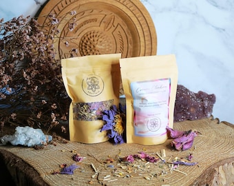 Té del Chakra Coronario / Mezcla de Hierbas de Loto Azul, Rosa y Jazmín / Meditación y Calma Interior